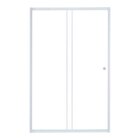 Porte de douche coulissante verre trempé 4 mm cadre blanc GARIAN 2V - l. 120 x H. 185 cm en promo chez Brico Dépôt Rueil-Malmaison à 89,00 €