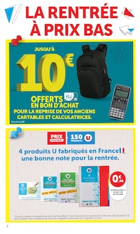 Catalogue Hyper U à Baule cette semaine, valable du 15/07/2026 au 09/08/2026 Prospectus Hyper U à Baule, "LES PRIX BAS Spécial rentrée", 24 pages de promos valables du 15/07/2026 au 09/08/2026
