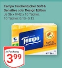 Taschentücher Soft & Sensitive oder Design Edition bei GLOBUS im Mannheim Prospekt für 3,99 €