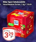 Schokowürfel im Angebot bei GLOBUS in Koblenz Schokowürfel Angebote von Ritter Sport bei GLOBUS Koblenz für 3,29 €