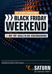 Elektromarkt Prospekt von Saturn München Saturn Prospekt: "BLACK FRIDAY WEEKEND", 1 Seite, 25.11.2022 - 27.11.2022