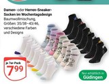 Damen-Sneaker-Socken im Wochentagsdesign Angebote bei GLOBUS Weinheim für 7,99 €