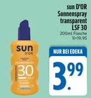 Sonnenschutz im EDEKA Prospekt Sonnenpray von sun D'OR im aktuellen EDEKA Prospekt für 3,99 €