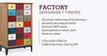 Crozatier Paris - Factory semainier 7 tiroirs Promo Factory semainier 7 tiroirs dans le catalogue Crozatier "Crozatier" à Paris