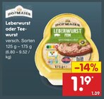 Aktuelle Wurst Angebote bei Netto Marken-Discount in Koblenz Aktuelles Leberwurst oder Teewurst Angebot bei Netto Marken-Discount in Koblenz ab 1,19 €