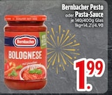 Pesto oder Pasta-Sauce Angebote von Bernbacher bei EDEKA Straubing für 1,99 €