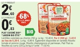 Plat cuisiné bio - Jardin Bio Étic - E.Leclerc à Pantin Plat cuisiné bio - Jardin Bio Étic en promo chez E.Leclerc Pantin à 0,83 €