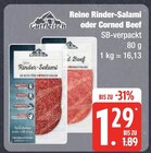 Reine Rinder-Salami oder Corned Beef bei E aktiv markt im Damp Prospekt für 1,29 €