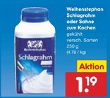 Schlagrahm oder Sahne zum Kochen im Angebot bei Netto Marken-Discount in Sindelfingen Schlagrahm oder Sahne zum Kochen Angebote von Weihenstephan bei Netto Marken-Discount Sindelfingen für 1,19 €