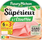 Jambon Le Supérieur à l'Étouffée Conservation Sans Nitrite - FLEURY MICHON à 2,80 € dans le catalogue Intermarché Hyper