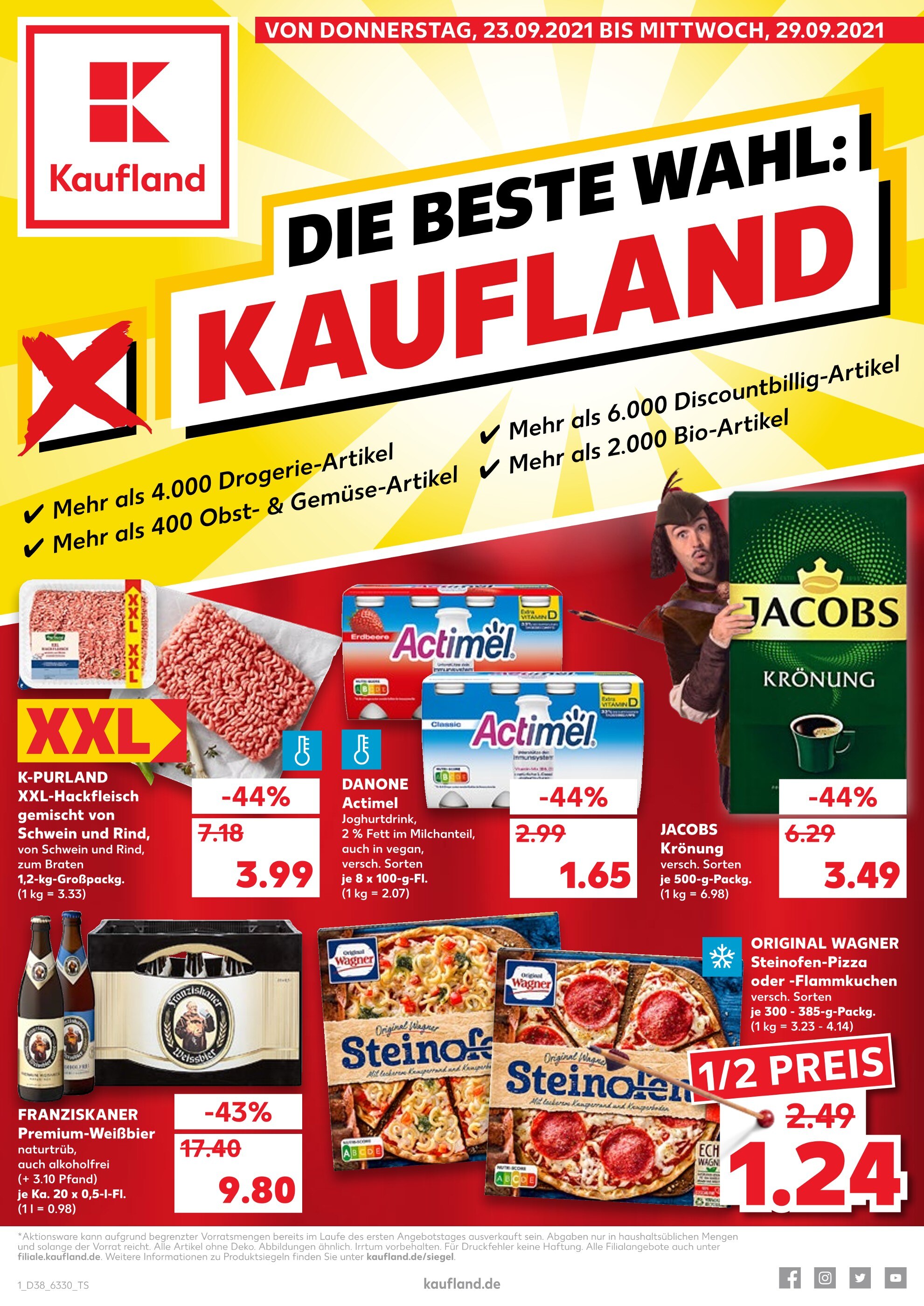 Kaufland Prospekt für Himbergen mit 40 Seiten Kaufland Prospekt für Himbergen: "SPAREN WIE NOCH NIE!", 40 Seiten, 23.09.2021 - 29.09.2021