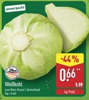 Weißkohl im Angebot bei ALDI Nord in Falkensee Weißkohl Angebote bei ALDI Nord Falkensee für 0,66 €