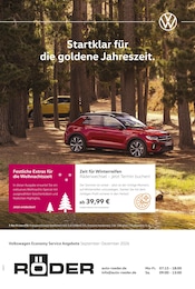 Volkswagen Prospekt für Dinslaken: "Herbst im Kopf. Sicherheit im Auto.", 1 Seite, 01.09.2026 - 31.12.2026