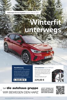 Aktueller Volkswagen Prospekt "Auf ins Wintervergnügen" Seite 1 von 1 Seiten