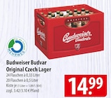 Budweiser Budvar Original Czech Lager Angebote bei famila Nordost Kiel für 14,99 €