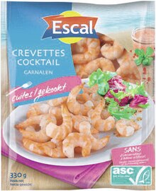 Crevettes cocktail cuites décortiquées surgelées - Géant Casino à Nice Crevettes cocktail cuites décortiquées surgelées en promo chez Géant Casino Nice à 5,64 €