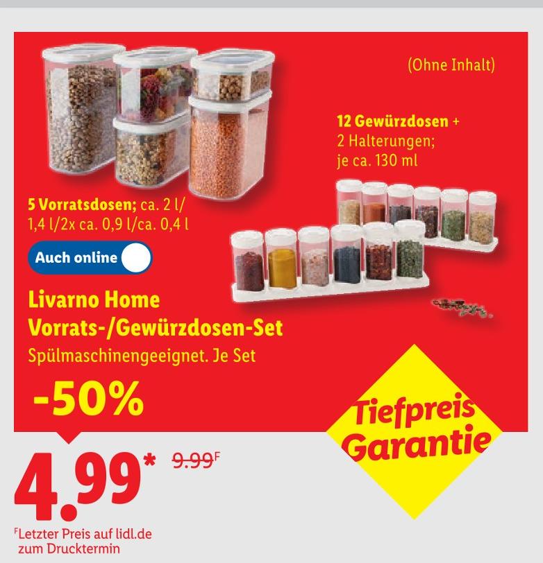 Vorrats-/Gewürzdosen-Set
