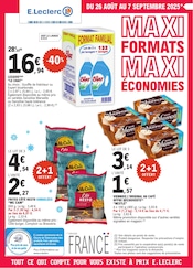 Catalogue Supermarchés E.Leclerc en cours à Wavignies et alentours, "MAXI FORMATS MAXI ÉCONOMIES", 40 pages, 26/08/2025 - 07/09/2025