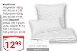 Kopfkissen im Angebot bei GLOBUS in Halle Kopfkissen Angebote von John Cotton Europe bei GLOBUS Halle für 12,99 €