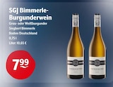 SGJ Bimmerle-Burgunderwein Grau- oder Weißburgunder bei Getränke Hoffmann im Niederdorf Prospekt für 7,99 €