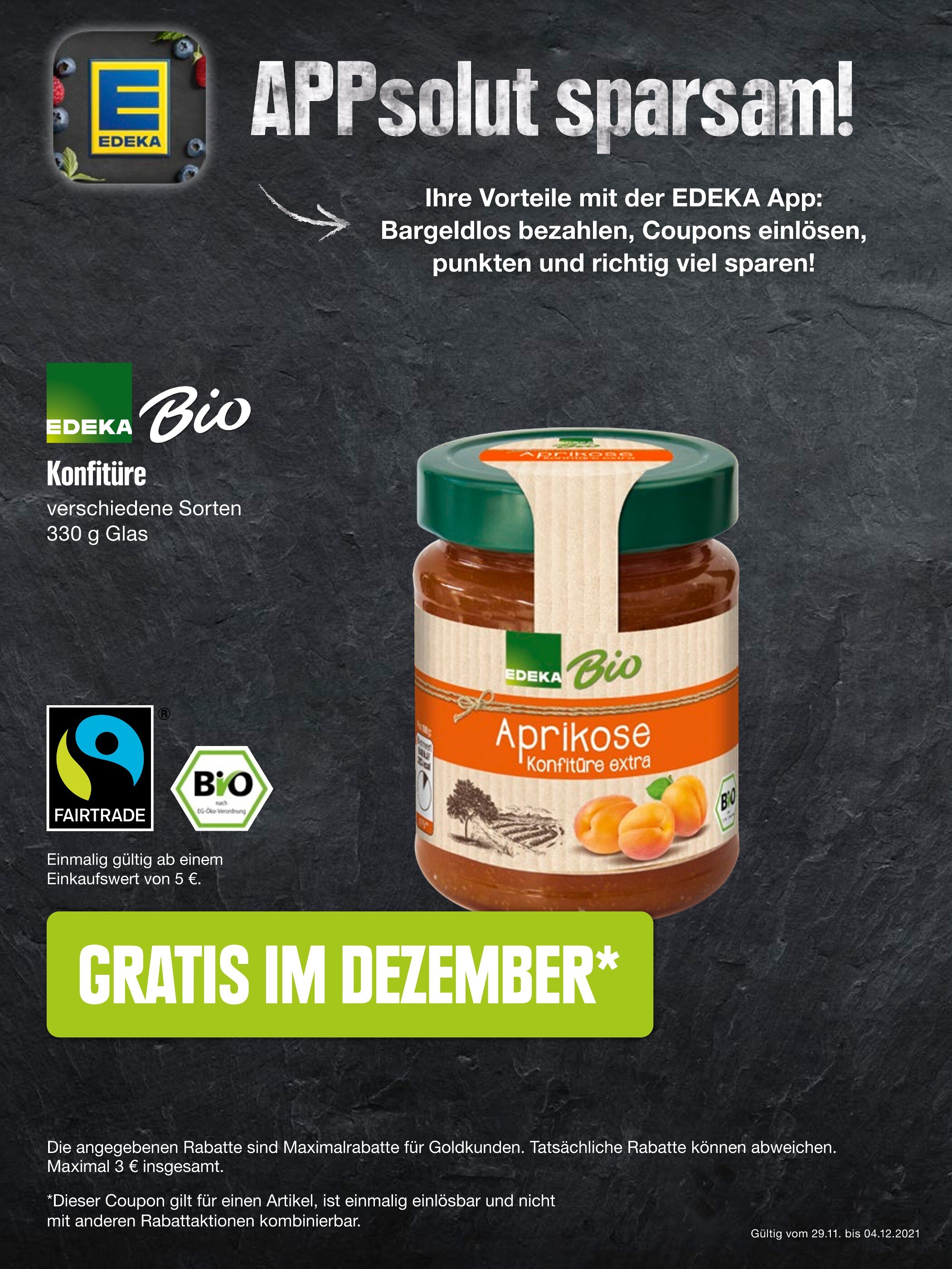 EDEKA Prospekt für Nietwerder mit 5 Seiten EDEKA Prospekt für Nietwerder: "APPsolut sparsam!", 5 Seiten, 29.11.2021 - 04.12.2021