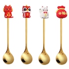Coffret 4 cuillères dorée Nouvel An chinois dans le catalogue Carrefour