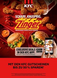 Fast Food Prospekt von KFC Wunstorf KFC Prospekt: "SCHARF. KNUSPRIG. Zinger", 1 Seite, 12.01.2023 - 19.02.2023
