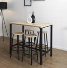 Table haute mange-debout Loka et 4 tabourets en promo chez Maxi Bazar Aubervilliers à 99,99 €