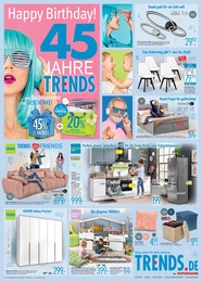 Trends Prospekt für Dinslaken mit 4 Seiten Trends Prospekt für Dinslaken: "HAPPY BIRTHDAY! - 45 JAHRE TRENDS", 4 Seiten, 11.01.2025 - 17.01.2025