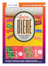 Catalogue Supermarchés de E.Leclerc à Rachecourt-sur-Marne, avec 16 pages Prospectus Supermarchés de E.Leclerc à Rachecourt-sur-Marne: "la foire à la BIÈRE", 16 pages, 14/10/2025 - 25/10/2025