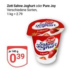 Sahne Joghurt im Angebot bei GLOBUS in Amberg Sahne Joghurt Angebote von Zott bei GLOBUS Amberg für 0,39 €