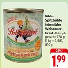 Filder Spitzbüble feinmildes Weinsauerkraut Angebote von Spitzbüble bei EDEKA Pforzheim für 1,99 €