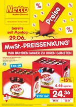 Netto Marken-Discount Prospekt für Leverkusen mit 43 Seiten Netto Marken-Discount Prospekt für Leverkusen: "MwSt.-PREISSENKUNG - WIR RUNDEN IMMER ZU IHREN GUNSTEN", 43 Seiten, 06.07.2020 - 11.07.2020