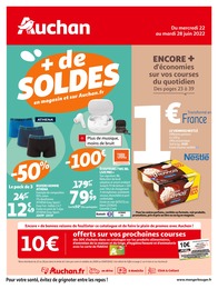 Catalogue Auchan à Vandœuvre-lès-Nancy, avec 48 pages Prospectus Auchan à Vandœuvre-lès-Nancy, "+ de SOLDES", 48 pages, 22/06/2022 - 26/06/2022