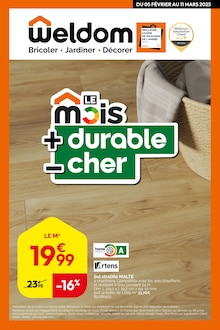 Prospectus Weldom à Auterive, "LE mois + durable - cher", 12 pages de promos valables du 05/02/2025 au 11/03/2025