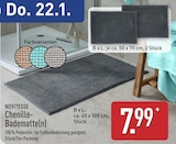 Chenille-Badematte von Novitesse im aktuellen ALDI Nord Prospekt für 7,99 €
