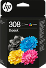 Pack de 2 cartouches d’encre HP 308 - HP - Bureau Vallée à Agen Pack de 2 cartouches d’encre HP 308 - HP en promo chez Bureau Vallée Agen à 30,99 €