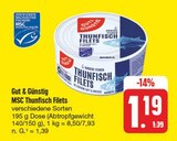 MSC Thunfisch Filets im Angebot bei EDEKA in Fürth MSC Thunfisch Filets Angebote von Gut & Günstig bei EDEKA Fürth für 1,19 €