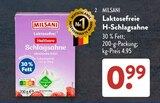 Laktosefreie H-Schlagsahne im ALDI SÜD Prospekt Laktosefreie H-Schlagsahne von MILSANI im aktuellen ALDI SÜD Prospekt für 0,99 €