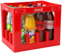 Fanta von Coca-Cola, Coca-Cola Zero, Fanta oder Sprite im aktuellen REWE Prospekt für €9.29