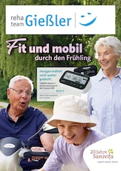 Blutdruckmessgerät im reha team Gießler GmbH Prospekt in Albstadt Aktueller reha team Gießler GmbH Prospekt mit Blutdruckmessgerät, "Fit und mobil durch den Frühling", Seite 1
