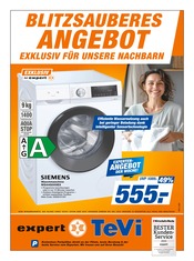 Aktueller expert TeVi Prospekt mit Textilreinigung, "Top Angebote", Seite 1