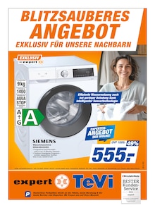 Waschmaschine Angebot im aktuellen expert TeVi Prospekt auf Seite 1