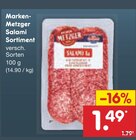 Salami Sortiment von Marken-Metzger für 1,49 € bei Netto Marken-Discount im Angebot Salami Sortiment von Marken-Metzger im aktuellen Netto Marken-Discount Prospekt