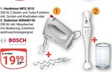 Handmixer MFQ 3010 Angebote von Bosch bei GLOBUS Altenburg für 19,99 €