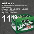 No. 1 Premium Pilsener, Alkoholfrei 0,0% oder Radler naturtrüb bei TOP Getränke im Gütersloh Prospekt für 11,49 €
