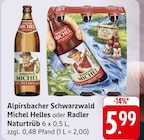Helles oder Radler Naturtrüb im Angebot bei EDEKA in Ulm Helles oder Radler Naturtrüb Angebote von Alpirsbacher Schwarzwald Michel bei EDEKA Ulm für 5,99 €