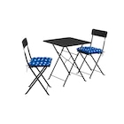 Tisch und 2 Klappstühle für draußen anthrazit/anthrazit Klösan dunkelblau 36x32 cm Angebote von SUNDSÖ bei IKEA Münster für 141,97 €