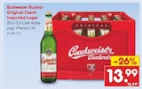 Original Czech Imported Lager Angebote von Budweiser Budvar bei Netto Marken-Discount Chemnitz für 13,99 €