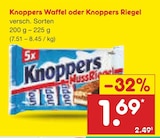 Waffel oder Riegel Angebote von Knoppers bei Netto Marken-Discount Bonn für 1,69 €